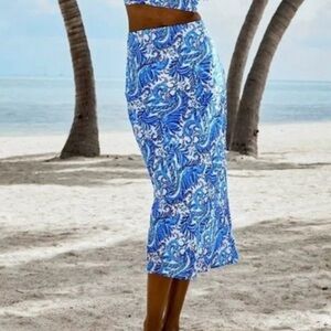 Lilly Pulitzer Gretna Linen Midi Skirt